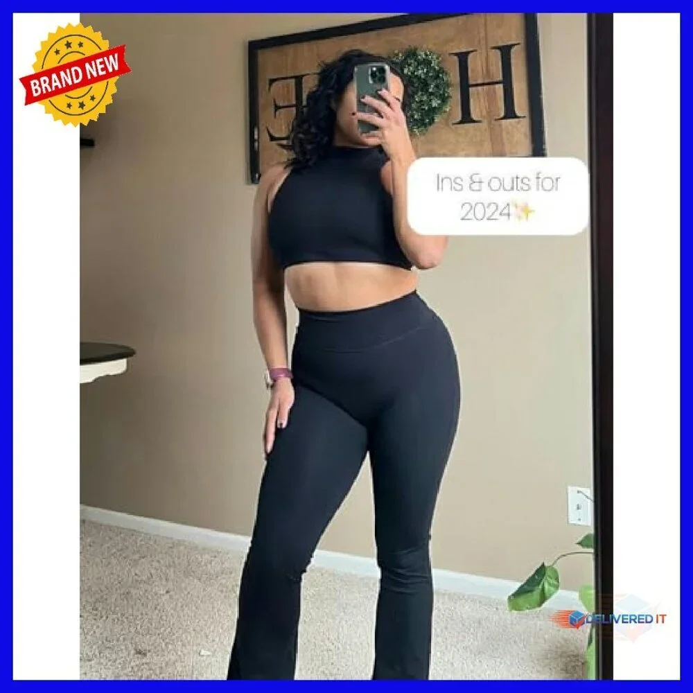 High Waisted Tummy Control Flare Leggings Yoga Pants 29/31/33